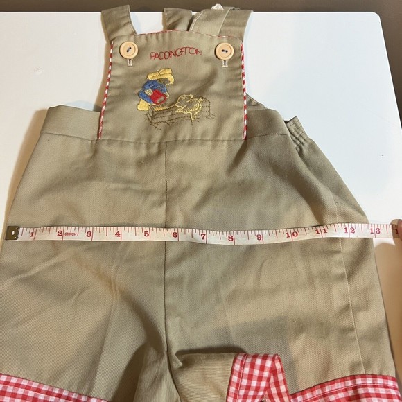 Vintage 1976 PADDINGTON BEAR by Thomas Embroidered Farm Bib Overalls No Size - Picture 5 of 6
